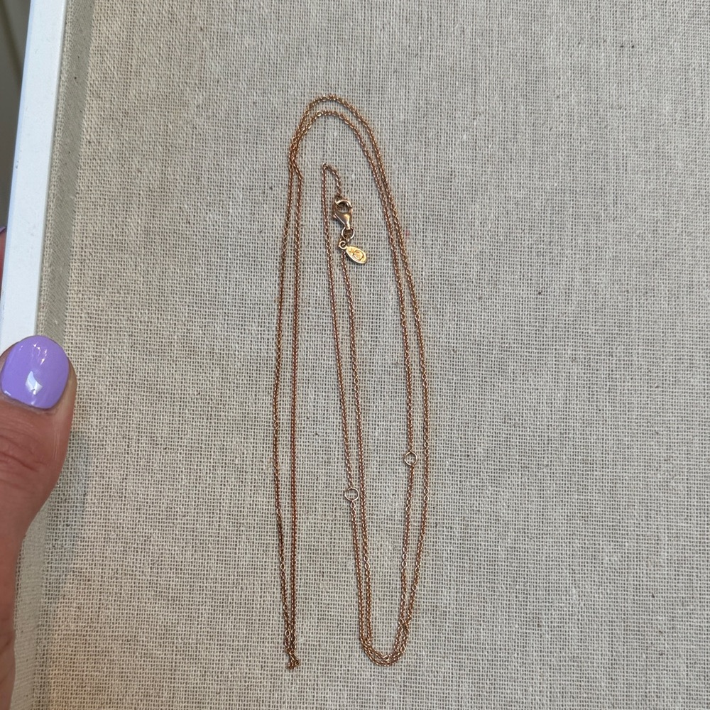 Pandora Rose Gold Layered Necklace with Lobster Clasp
